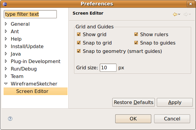 Grid and guides preferences