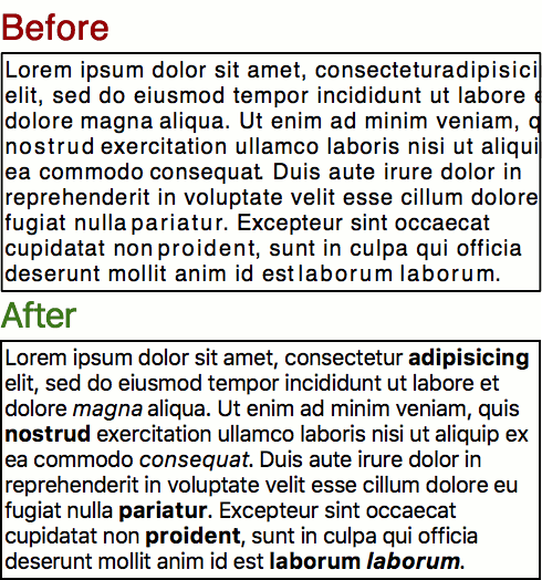 PDF text improvements