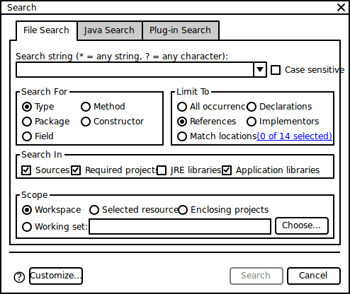 Search Dialog