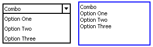 Combo with drop-down