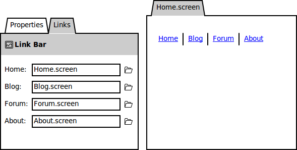 wireframesketcher tabbed pane selected