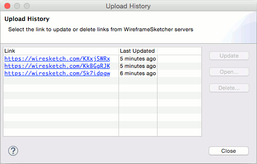 Delete shared links