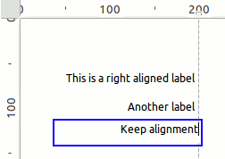 Edit right-aligned label