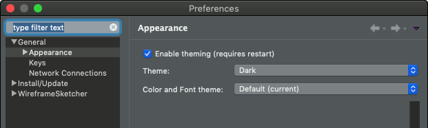 Theme Preferences