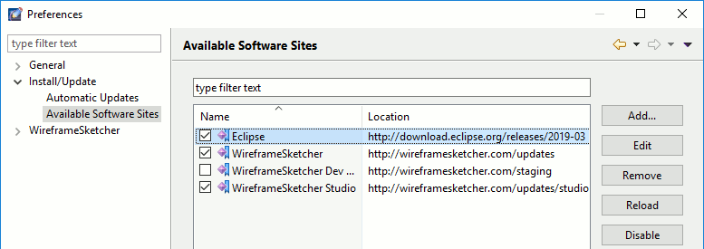 wireframesketcher tabbed pane selected