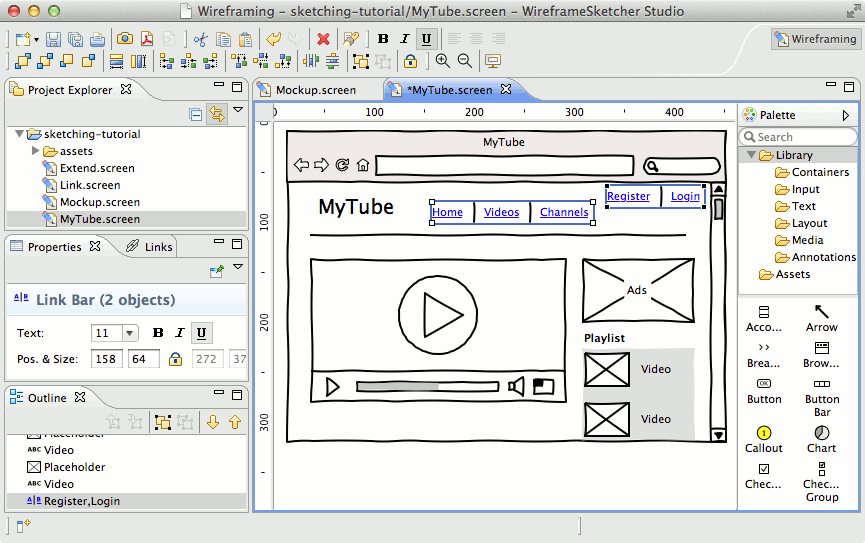 wireframesketcher table