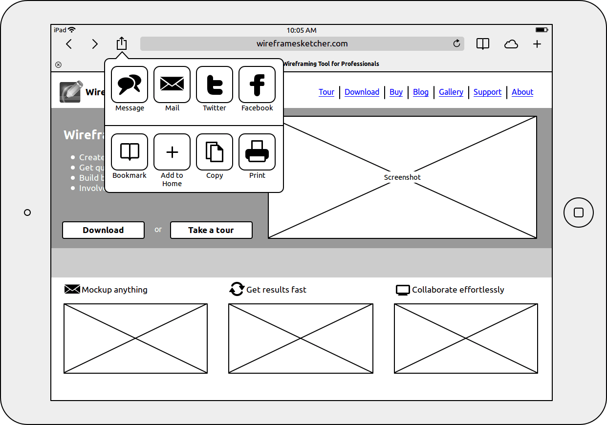 balsamiq wireframes examples